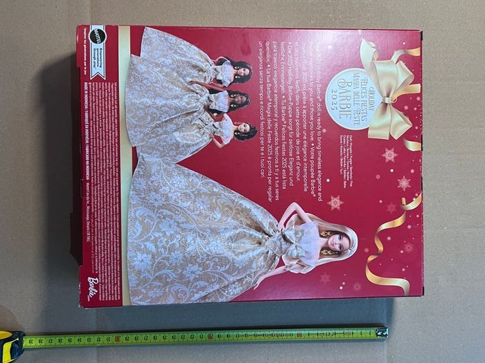 Barbie-Poupée Barbie Joyeux Noël 2025-Avec Robe Argent Et Or - photo numéro 5