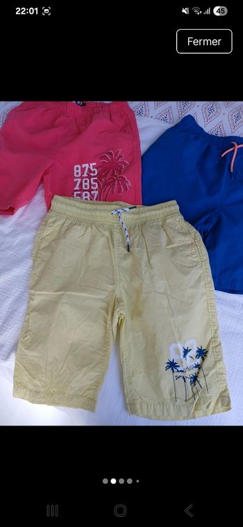 Shorts 12 ans garcon lot de 3 