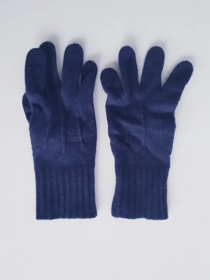 Rodier - Gants en cachemire - Bleu marine - Taille unique - Neufs !
