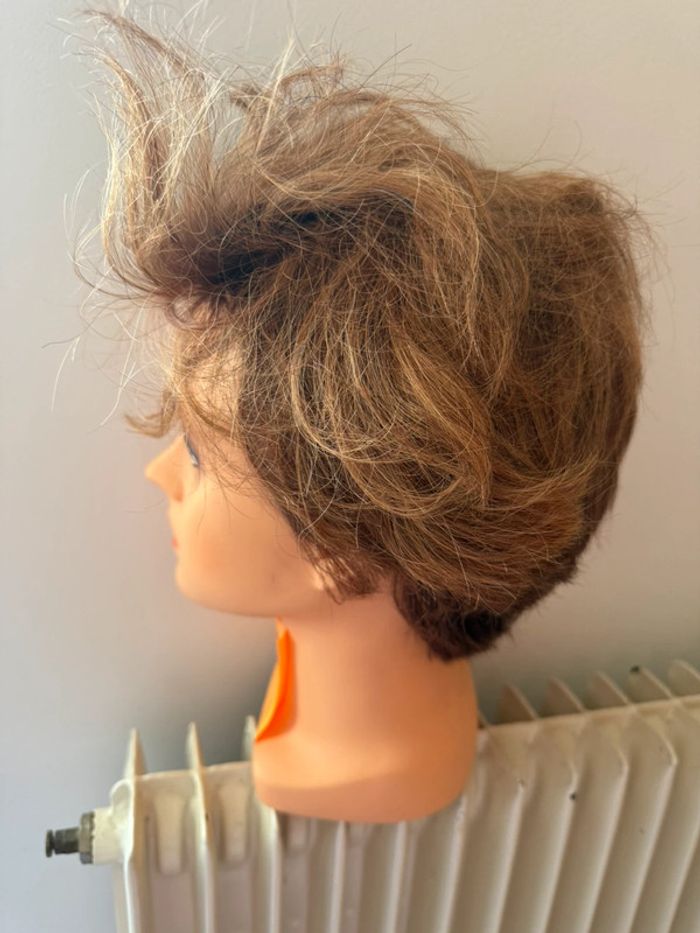 Tête malléable professionnelle Raphael Perrier - Cheveux colorés et méchés - photo numéro 4
