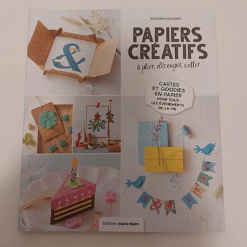 Livre - Papiers créatifs à plier, découper, coller