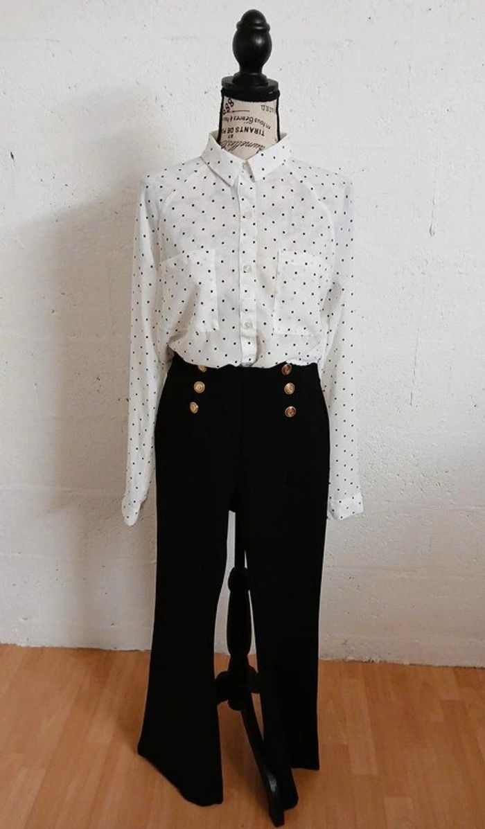 🖤 Pantalon noir – Taille 36 – État satisfaisant - photo numéro 7