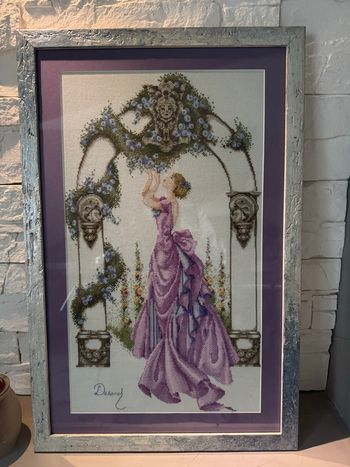 Magnifique cadre point de croix élégant