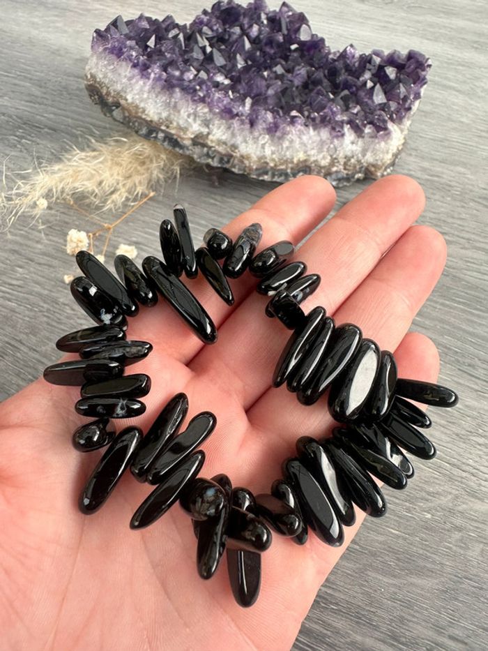 Bracelet en onyx véritable du Brésil – Pierre naturelle - photo numéro 4