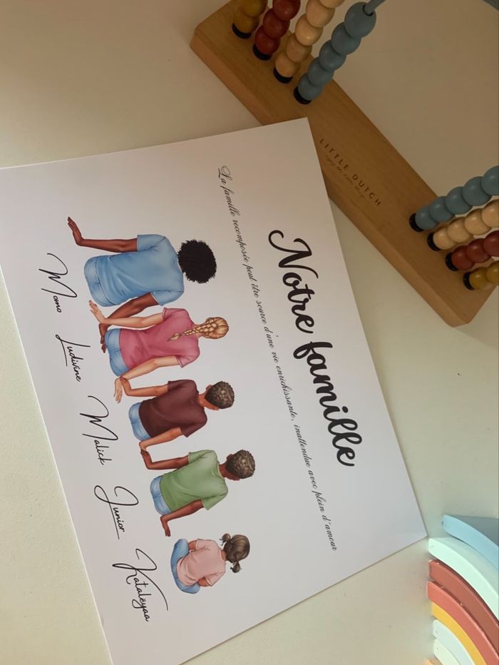 Affiche personnalisé famille