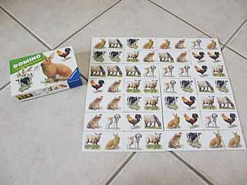 Jeu de dominos (28 cartes) : Les animaux de la ferme – Ravensburger
