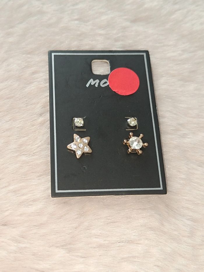 2 paires dorée-Moa⭐1€