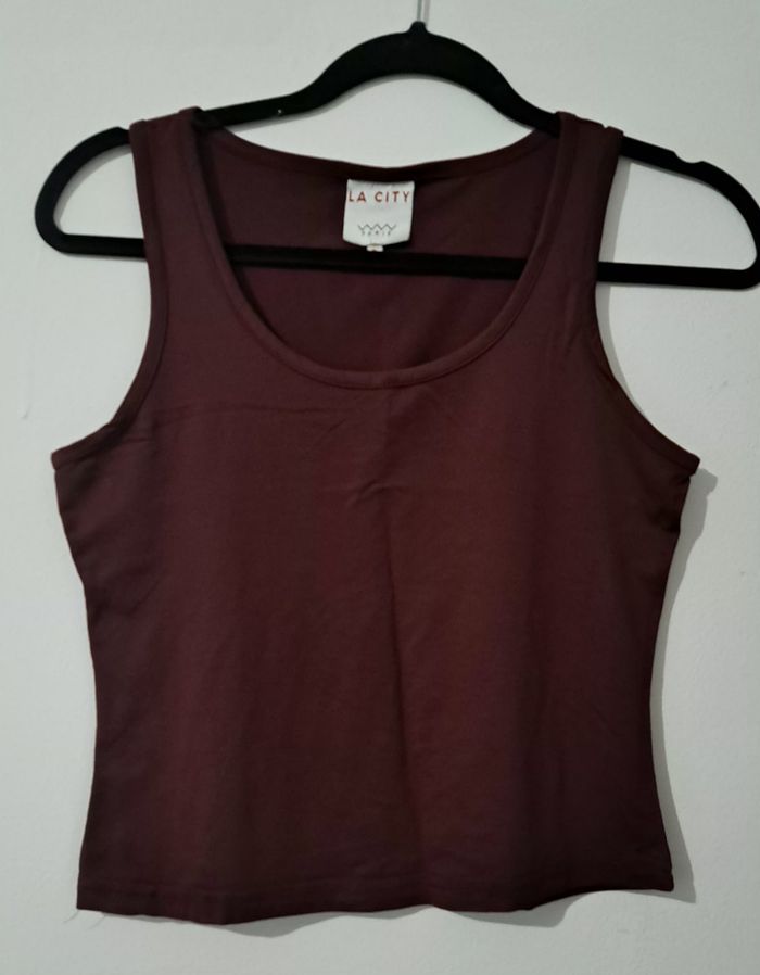 Débardeur bordeau court