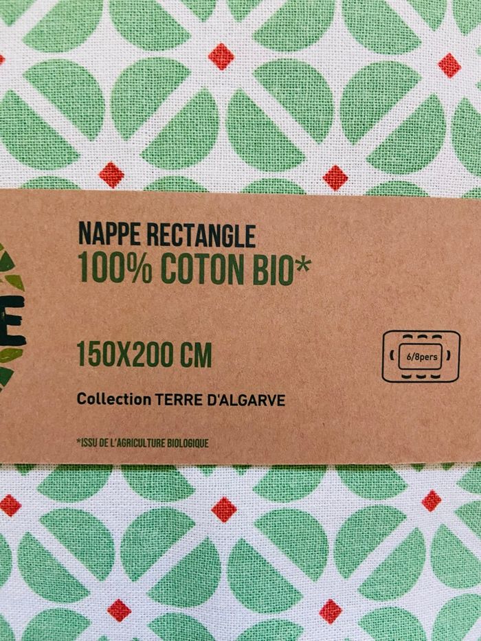 Nappe 100% coton Bio 150x200 neuve - photo numéro 4