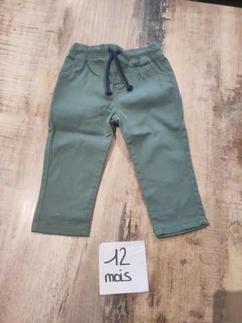 Jeans pantalons fin kaki bébé garçon 12 mois inextenso