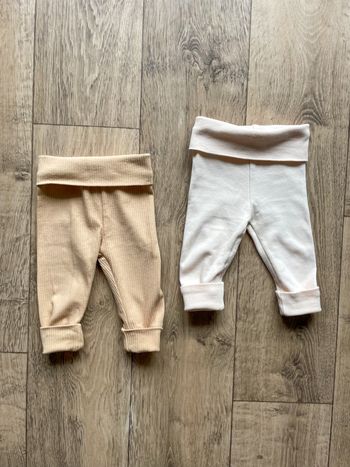 Lot leggings beige bébé fille In Extenso taille 3-6 mois 