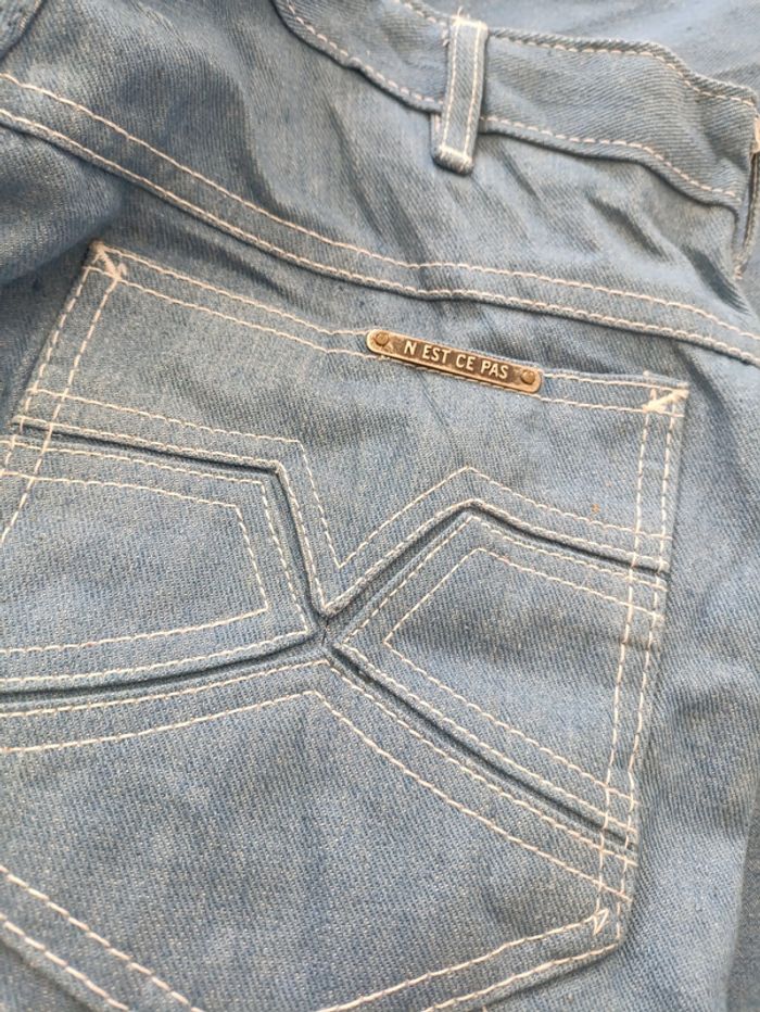 Jean droit vintage clair "N'est-ce pas ?" taille 38/40 - coupe droite Y2K rétro - photo numéro 2