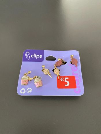 Boucles d’oreilles clips claire´s neuves