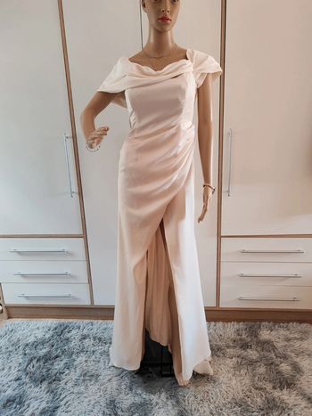 Robe cache coeur longue drapée