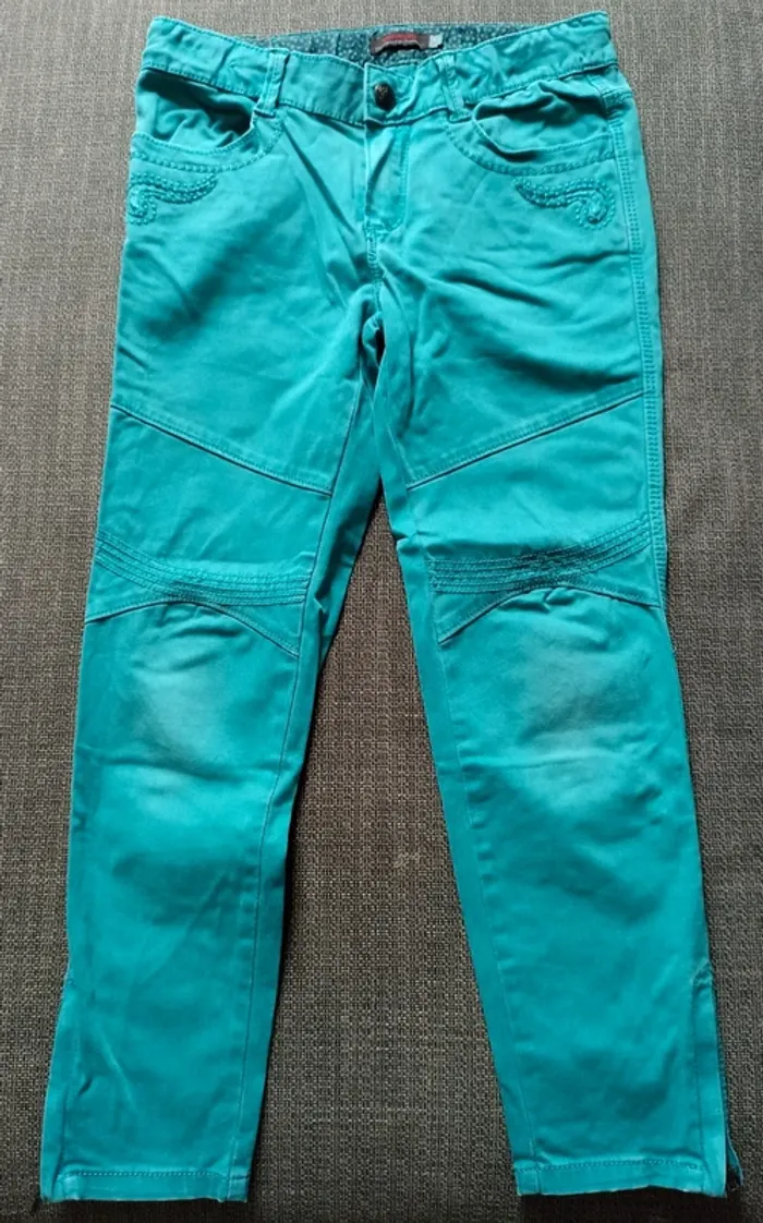 Pantalon turquoise Catimini 10 ans