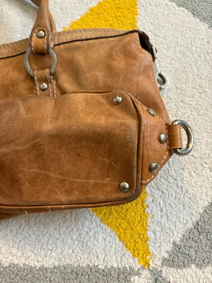 Sac à main en cuir Osprey couleur marron clair - photo numéro 6