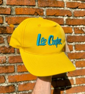 Casquette jaune bleu Lee Cooper logo brodé neuve avec étiquette