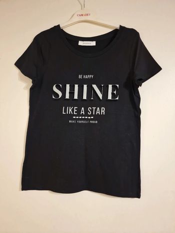 Tee shirt noir promod shine XS