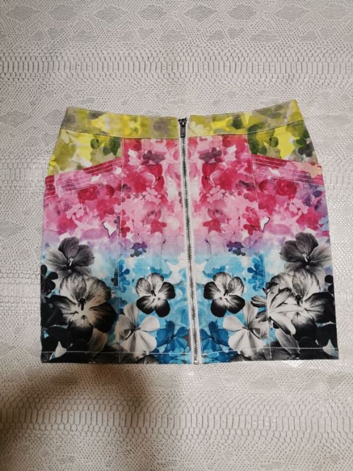 Mini jupe à fleurs multicolore H&M