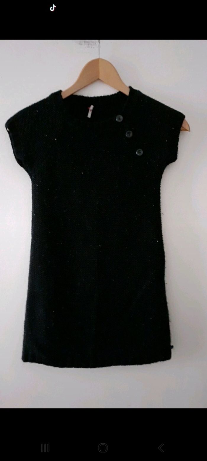 Robe 👗 en laine noir pailleté