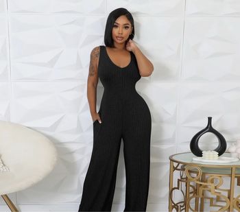 Ensemble de combinaison à manches longues côtelées pour femmes