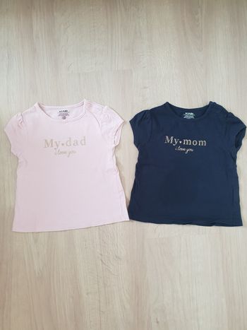 Lot de 2 t shirts kiabi neufs 12 mois