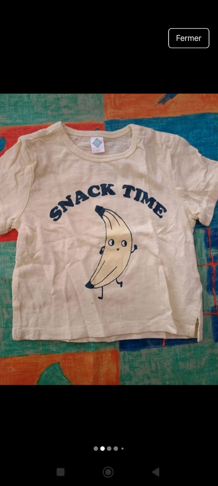 Lot Tshirt manches courtes 12 mois - photo numéro 2