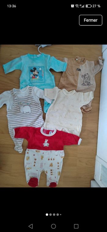 Lot 5 pyjamas naissance 