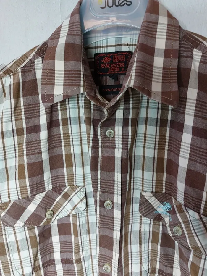 Chemise a carreaux manches courtes "Winchester" - photo numéro 3