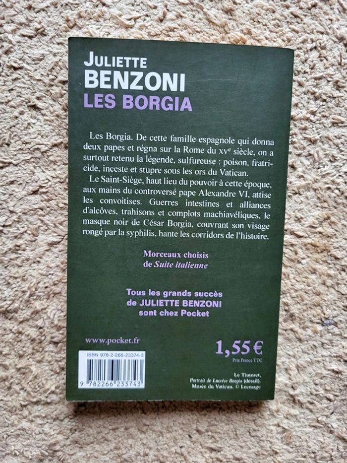 Roman Les Borgia – Juliette Benzoni - photo numéro 3
