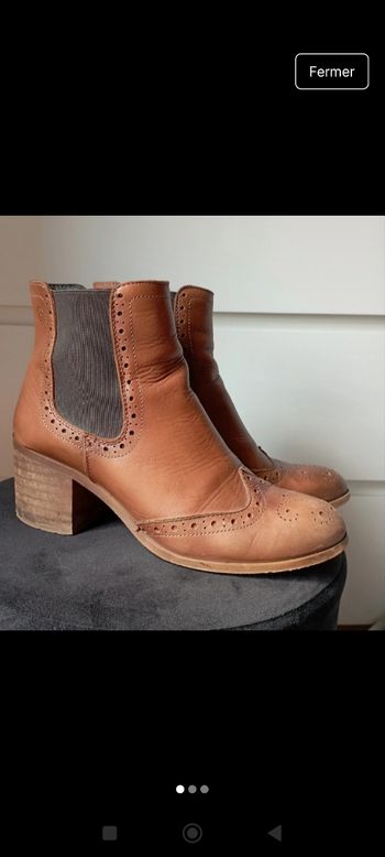 Bottines en cuir