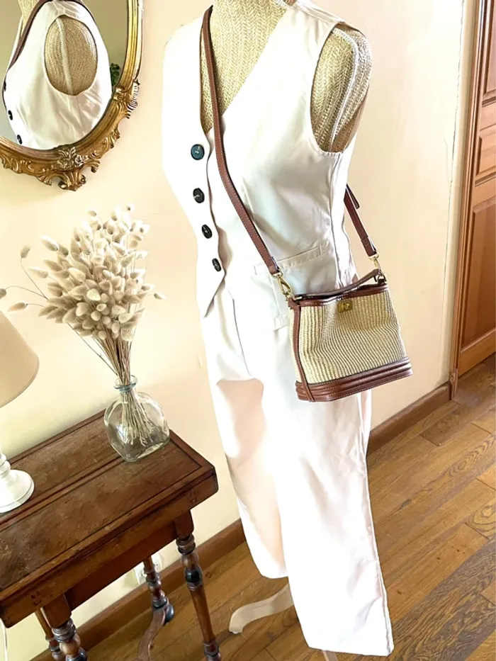 Sublime Ensemble Élégant Écru Neuf - Top & Pantalon - Taille S/M - photo numéro 8