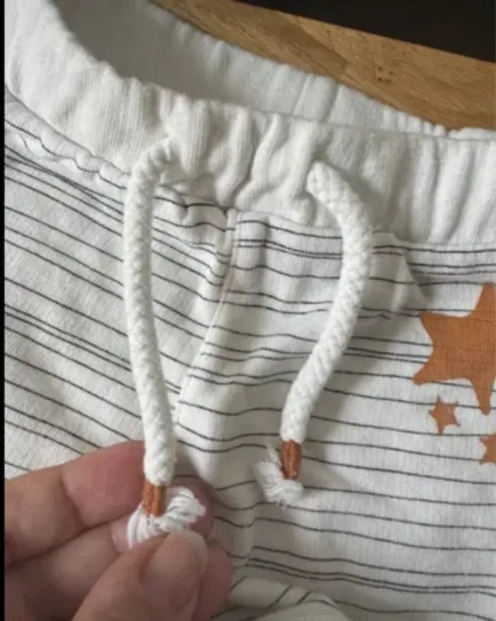 Short blanc à rayures fille 12/18 mois Mango - photo numéro 3