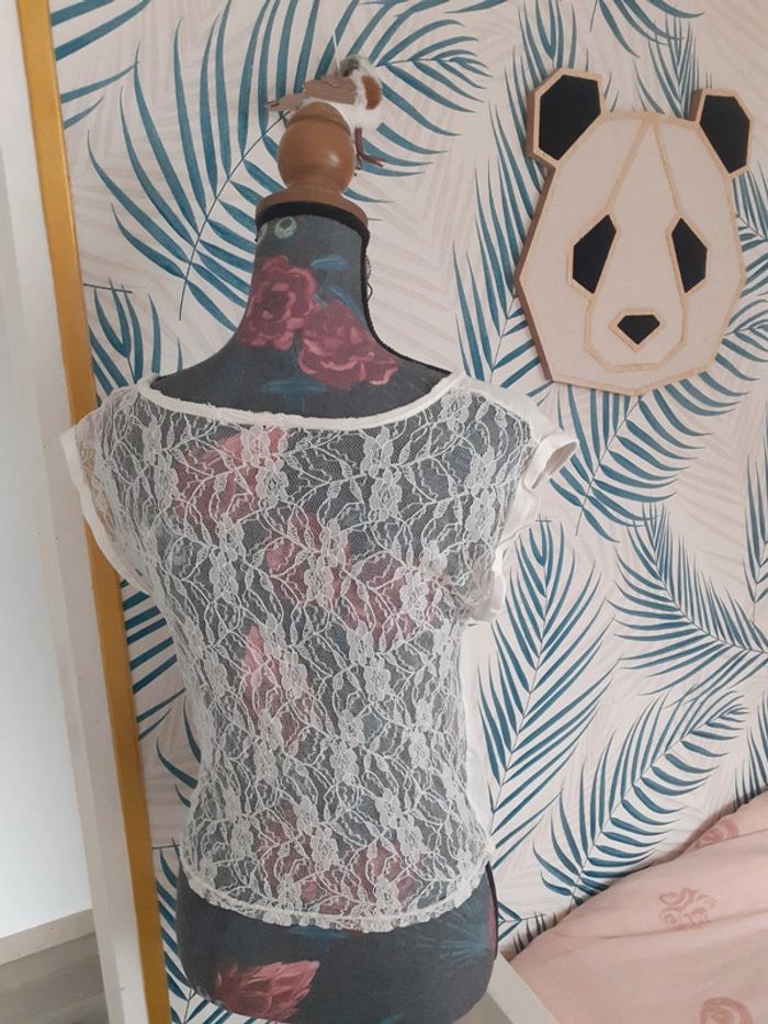 Tee-shirt sans manches dentelle dans le dos S - photo numéro 2