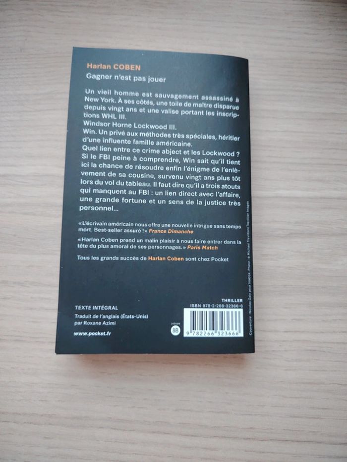 Livre d'Harlan Coben gagner n'es pas jouer - photo numéro 2