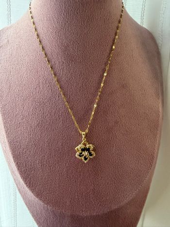 Collier anti stress - noire & doré