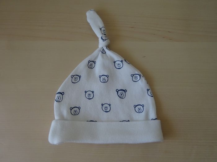 Bonnet naissance bébé ours