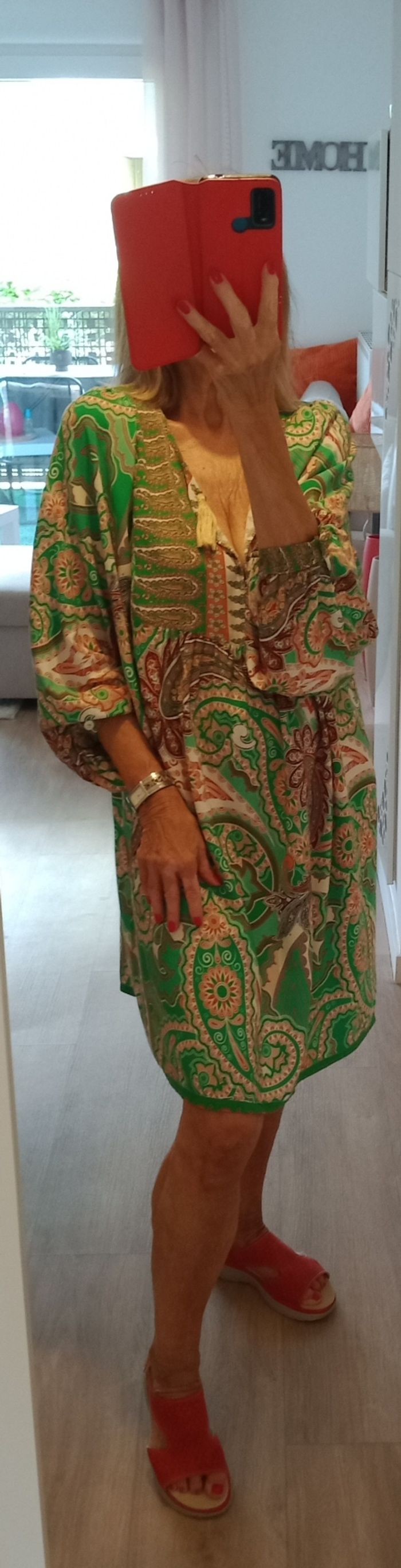 Robe courte imprimée Pohéme