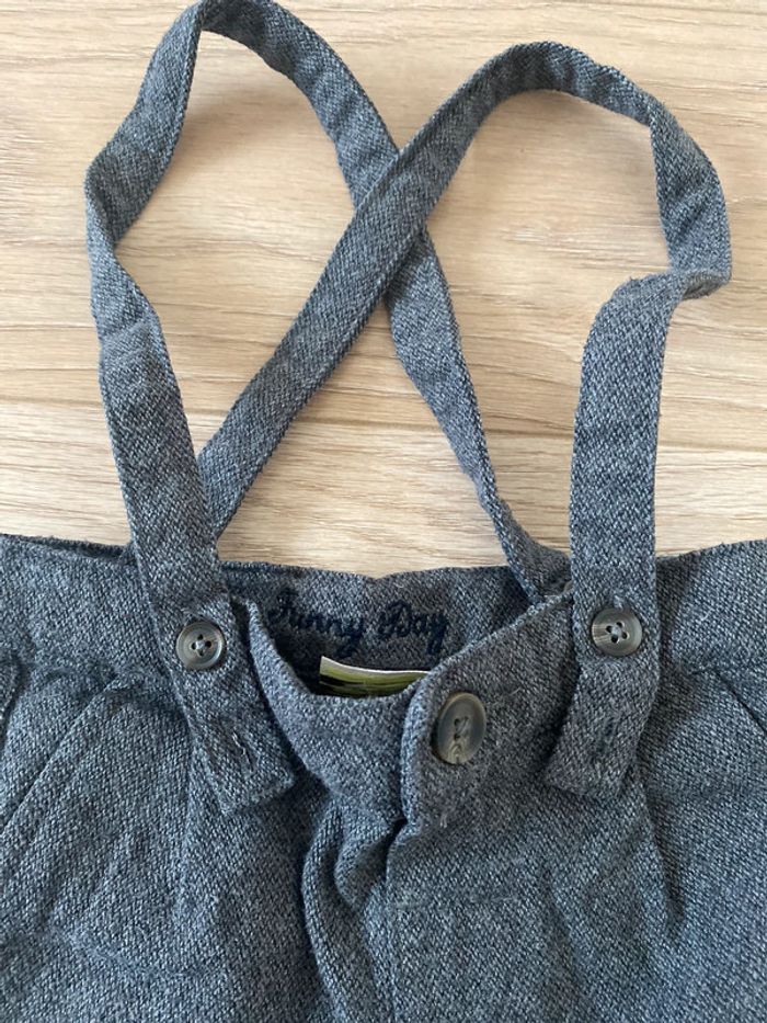 Pantalon à bretelles tape à l’œil 12 mois neuf - photo numéro 3
