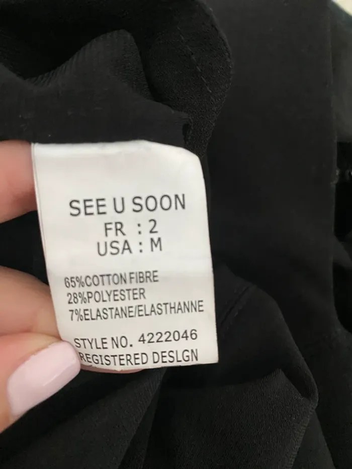 Robe droite noire épaules métalliques See u Soon - photo numéro 7
