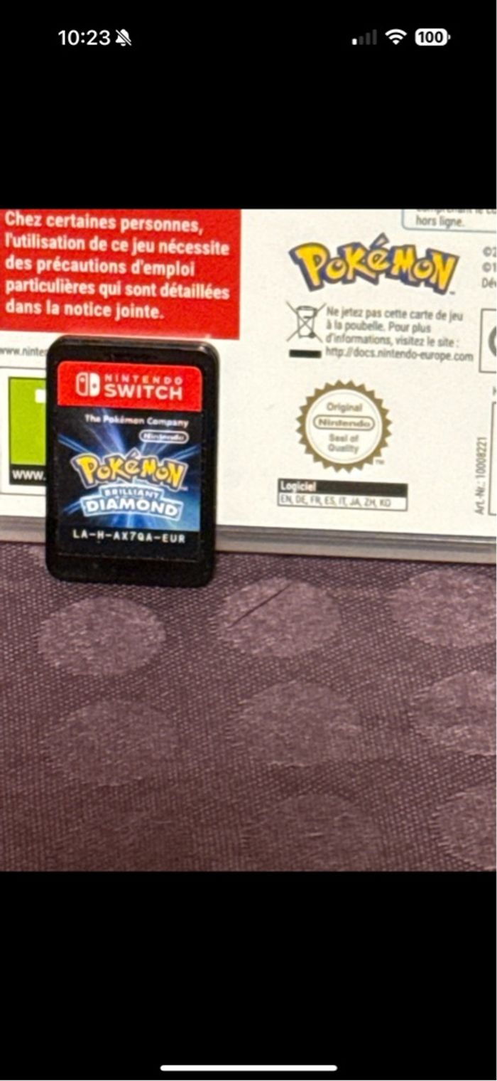 Jeu Nintendo Switch Pokémon diamant étincelant
