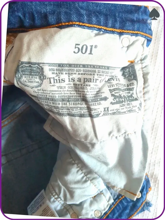 Magnifique short en jeans Levi's 501 - photo numéro 5