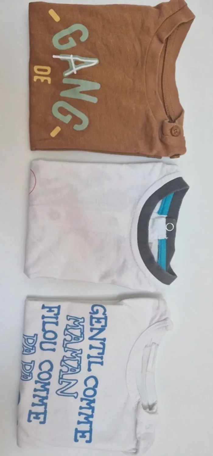 T-shirts garçons 6 mois 👕 - photo numéro 2