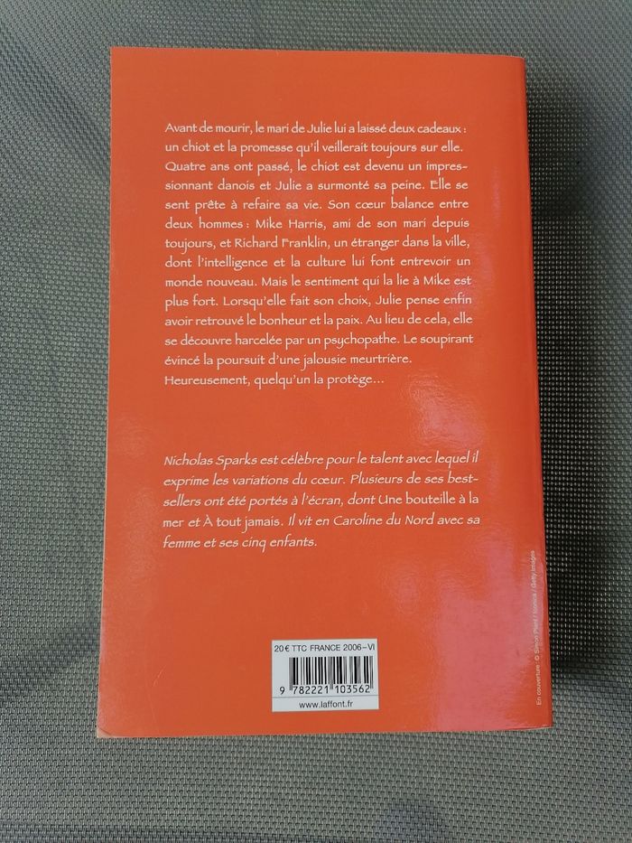 Le gardien de son cœur de Nicholas Sparks - photo numéro 2