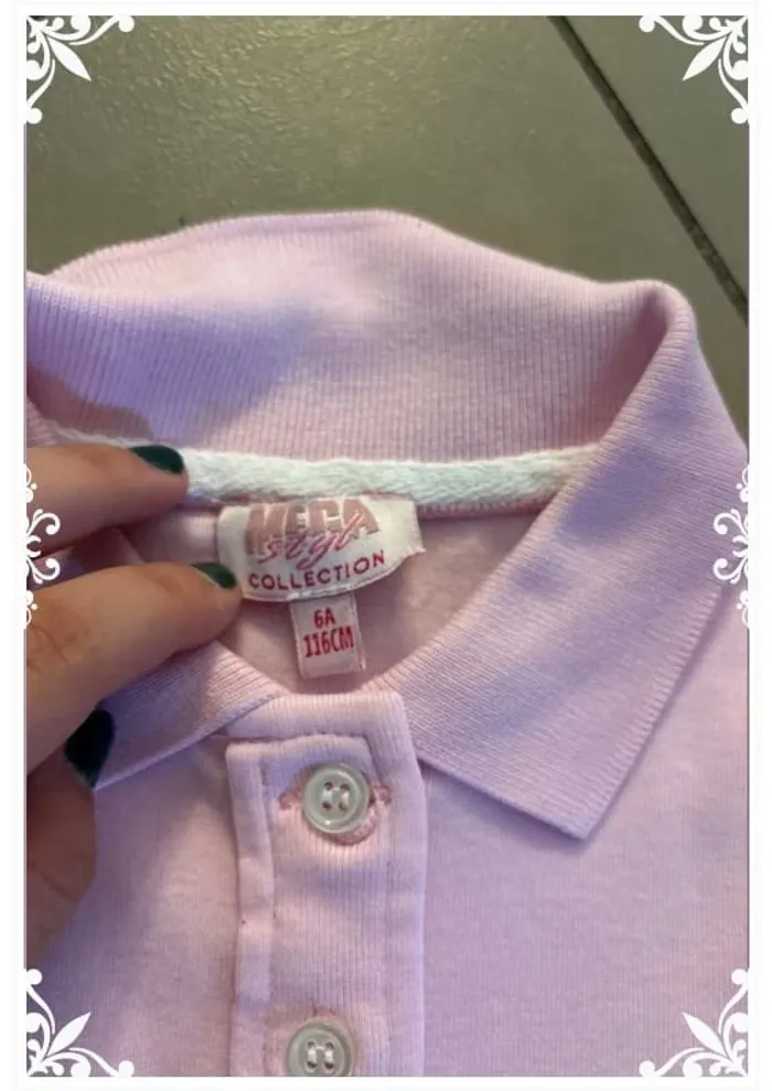 🌸 Polo rose pâle Les Arcs – Fille – Taille 6 ans 🌸 - photo numéro 4