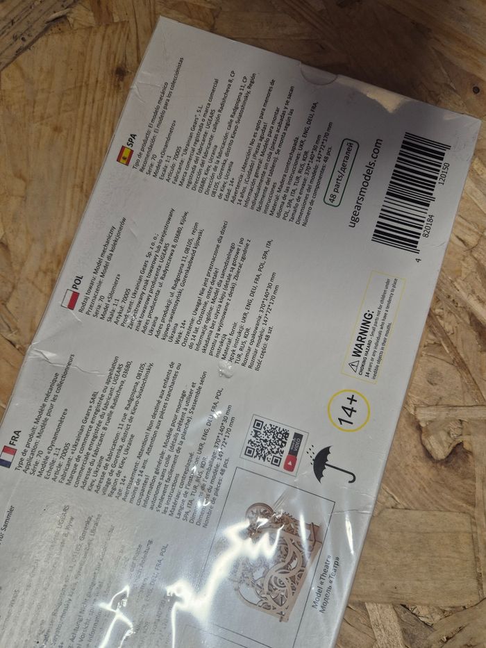 Puzzle dynamométre 3d en bois ugears neuf - photo numéro 5