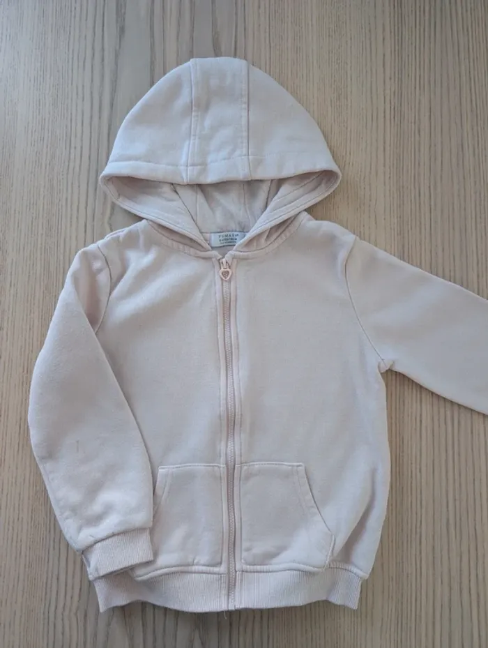 Sweat zippé Primark rose pâle
