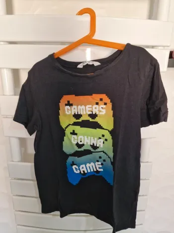 tee-shirt noire gamer H&M