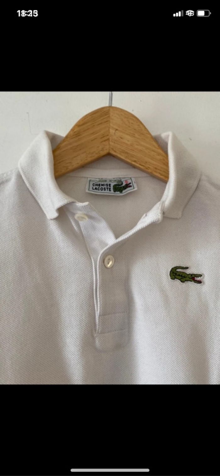 LACOSTE 8 ans polo blanc