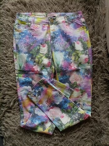 Jeans fleurie femme